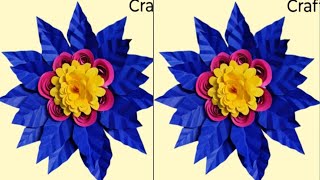 Beautiful Handmade Paper Flower CraftQuick And Easy Paper CraftWall Hanging Pepar Craft Idea [upl. by Mela302]