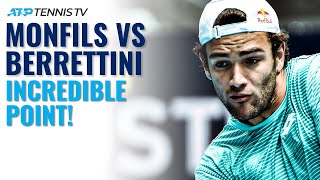 Gael Monfils amp Matteo Berrettini Play AMAZING Tennis Point  ATP Cup 2021 Shorts [upl. by Zitella]