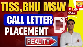 CUET PG BHU MSW placement tiss msw placement reality tiss social work [upl. by Argus]