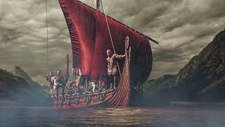 Viking Ship Ambience 🎧 Nordic Mythical Thunderstorm Sounds with Viking Ships [upl. by Aliuqehs469]