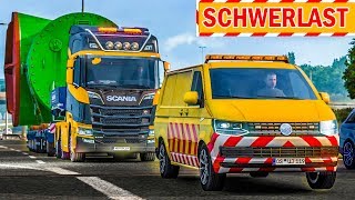 SPEZIALTRANSPORT mit Begleitfahrzeug  Euro Truck Simulator Special Transport DLC deutsch 1 [upl. by Tihw]