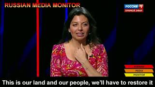 Head of RT Margarita Simonyan there is no war in Ukraine” Source Julia Davis in X [upl. by Oiramd]