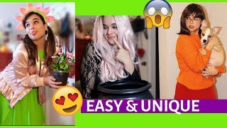 LAST MINUTE EASY DIY HALLOWEEN COSTUMES  Spooky Look Book [upl. by Ahsyekat331]