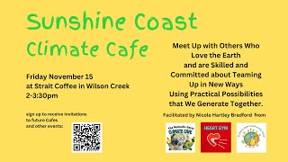 Report from SCNG Climate Cafe of Nov 15 [upl. by Nylzaj]