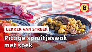 Lekker én makkelijk spruitjeswok met spek  Lekker van streek [upl. by Hayifas105]