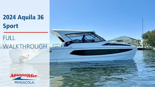 A Pleasure Boating Dream  2024 Aquila 36 Sport For Sale at MarineMax Pensacola [upl. by Ahsaekal]