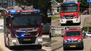 2X Gaslek in 3 minuten Vrijwillige brandweer Sliedrecht Hardinxveld en OVDB met spoed [upl. by Kcirdahc615]