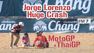 Jorge Lorenzo Crash FP2 turn 3 ThaiGP​ JL99 [upl. by Angrist507]