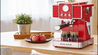 Galanz Retro Espresso Machine with Milk Frother Review Couldnt use it for espresso brewing but OK [upl. by Torre]