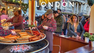 ✨ Trafalgar Square London Christmas Market 🎁 Walking London City  Big Ben to Covent Garden 🎄 4K HDR [upl. by Ardena]