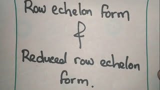 Row Echelon Form and Reduced Row Echelon Form of a Matrix Malayalam [upl. by Thekla137]