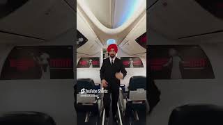 India Tour With Captain Diljit 💙 ❤ 😍 funny aviation billionarefacts diljitdosanjh [upl. by Farr834]