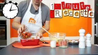 1 Minute 1 Recette  Clafoutis tomates cerise [upl. by Doerrer]