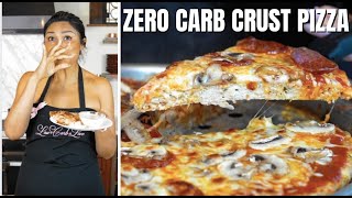 ZERO CARB CRUST PIZZA Keto Low Carb Chicken Crust Pizza Recipe Meatza Pizza Recipe [upl. by Ermentrude]