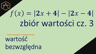 Wartość bezwzględna moduł  zbiór wartości cz 3 [upl. by Aivatnahs]