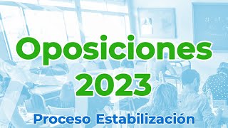 OPOSICIONES 2023  REUNIÓN INFORMATIVA Inscripción telemática y entrega de méritos [upl. by Brey883]