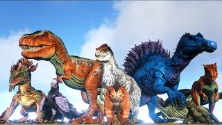 ALL CARNIVORES BATTLE ROYALE Free For All  ARK Survival Evolved  Cantex [upl. by Hana]