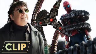 SpiderMan No Way Home 2021  Doc Ock Bridge Fight  Tom Holland amp Alfred Molina [upl. by Gothart]