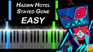 Hazbin Hotel  Stayed Gone  Easy Piano Tutorial [upl. by Adala]