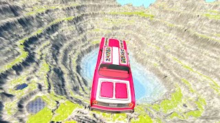 Cars vs Leap of Death Realistic Crashes BeamNG drive 8  BeamNG [upl. by Bertelli]