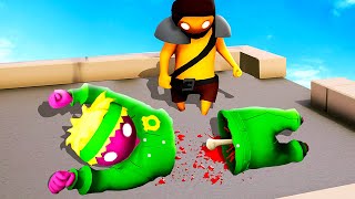 Cutting My Friend in HALF  Gang Beasts Funny Moments [upl. by Popele]