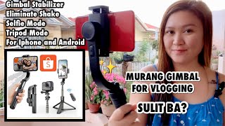 MURANG GIMBAL STABILIZER FOR VLOGGING  It’s Noemi [upl. by Sidhu22]