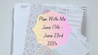 Plan With Me June 17th23rd 2024  Erin Condren Hourly Plan With Me [upl. by Haeel]