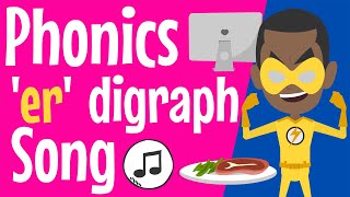 Phonics er Sound Song  er Sound  Digraph er  er Song  er  Phonics Resource  Digraph Ending r [upl. by Nerak815]