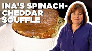 Ina Gartens SpinachCheddar Souffle  Barefoot Contessa  Food Network [upl. by Arahsat]