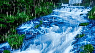 Rainstorm amp Rushing River White Noise for Sleeping  10 Hour Rain  Water Sounds [upl. by Schuman]