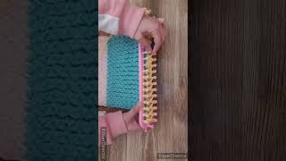 loom knitting blanket [upl. by Farly]