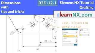 Siemens NX Tutorial  Dimensions [upl. by Etteve238]