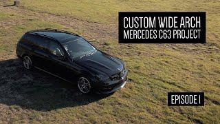 Supercharged C63 wide arch project  Episode 1  The plan [upl. by Bushey546]