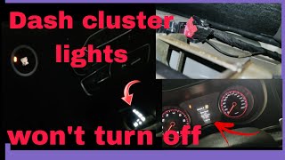 Dash cluster lights wont turn off  dodge charger cluster lights stay on  Dash lights stay on [upl. by Beverlie908]