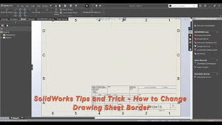 SolidWorks Tips and Trick  How to Change Drawing Sheet Border [upl. by Januisz382]