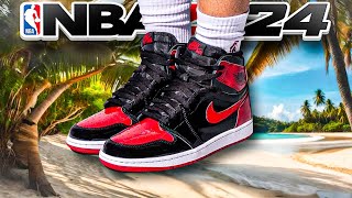 HOW TO MAKE Air Jordan 1 High OG “Patent Bred” In NBA 2K24 Shoe Creator [upl. by Nosdrahcir220]