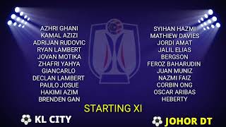 LINE UP JDT vs KL CITY 2024  LIVE JDT vs KUALA LUMPUR  LIVE JDT  JDT LIVE [upl. by Eleda]