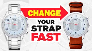 Fullmosa Leather Strap REVIEW  How to EASILY change a watch strap bracelet⚡2 MIN TUTORIAL [upl. by Pena]