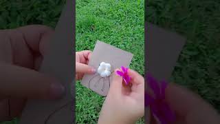 DIY flower vase with real flower ✨🪴 youtubeshorts diy craft funcrafts creative [upl. by Aicined]