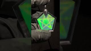 D20 pentagram glass hologram artist pendant dnd [upl. by Amsirak422]