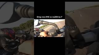 Pulsar ns 200 vs R15 v3 race  pulsar ns 200 bs3 top speed shorts motovlog rider [upl. by Kristie]