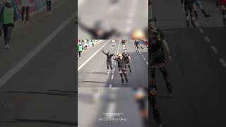 Berlin marathon inline skates 2024 berline berlinmarathon rollerblade [upl. by Millian]