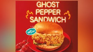 I Tried Popeyes Ghost Pepper Chicken Sandwich [upl. by Jeanette491]