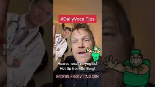 Hoarseness or Laryngitis Hot tip from Dr Berg on YouTube DailyVocalTips Shorts TikTok [upl. by Alita809]