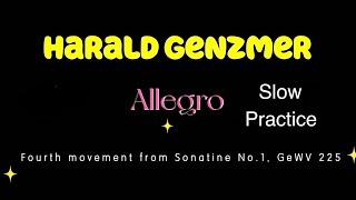 Allegro by Harald GENZMER ABRSM Violin Grade 6 C1 20202023 Slow practice [upl. by Marylinda]