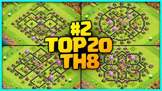 NEW BEST TH8 Hybrid Base DEFENCE 2023 COPY LINK  COC Town Hall 8 Trophy Base [upl. by Erlewine]