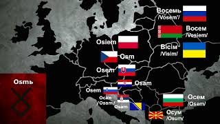 Slavic Languages compared to ProtoSlavic  Numbers [upl. by Maximo]