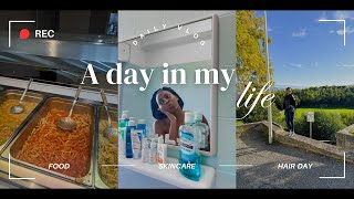 LIVING IN ITALYTypical Day Of My LifeHair Wash DayStudent Board Meal Night Skincare Routine [upl. by Oiril]