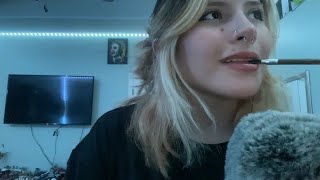 ASMR 💗Rambling in Inaudible whispers Chewing on a Spoolie 💗 [upl. by Seta]