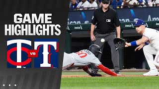 Twins vs Rangers Game Highlights 81724  MLB Highlights [upl. by Buerger]